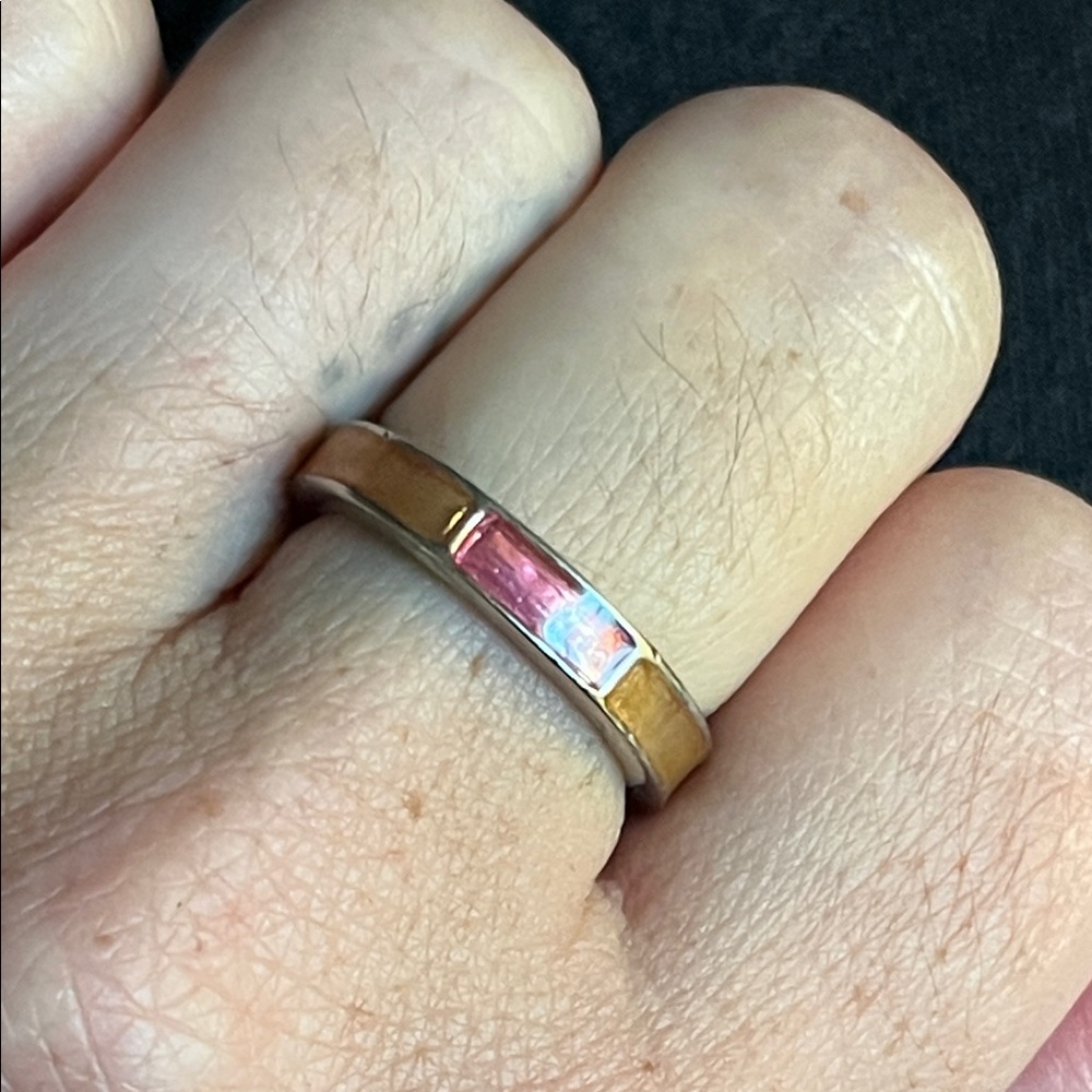 Enamel Inlay ring band